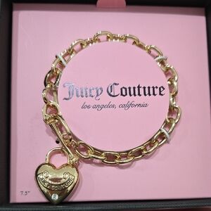 💗Juicy Couture Gold Chain Bracelet with Heart Charm